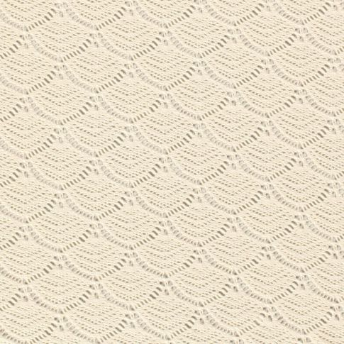 Tissu Dentelle Coton ajouré éventail Beige
