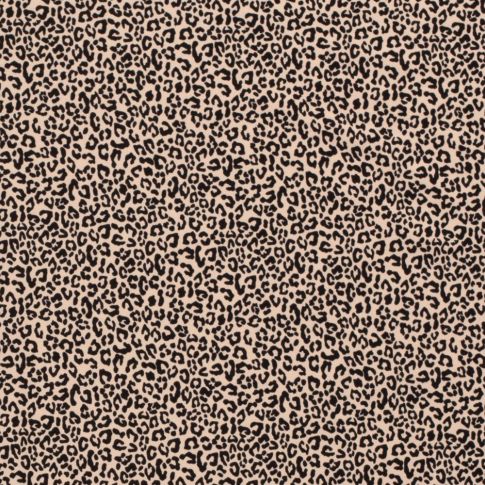 Tissu Jersey Coton Panthère Lou sur fond Beige