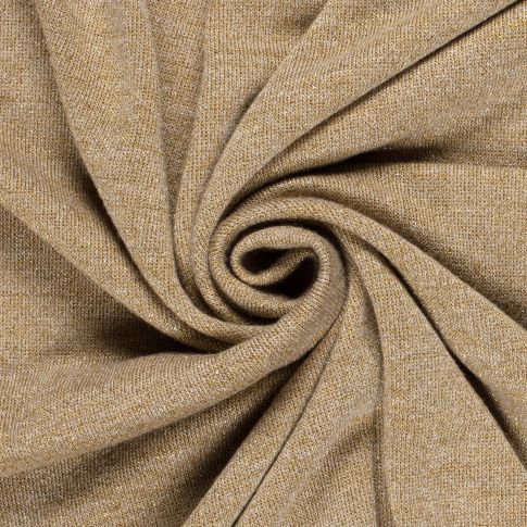 Tissu Maille Jersey Lurex uni Ocre