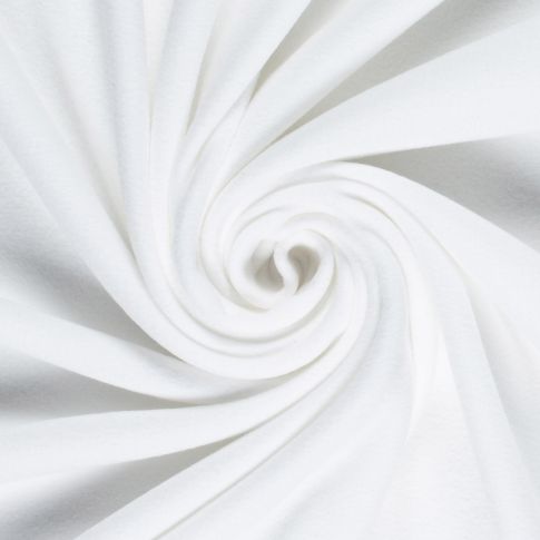 Tissu Micro Polaire tout doux uni Blanc cassé