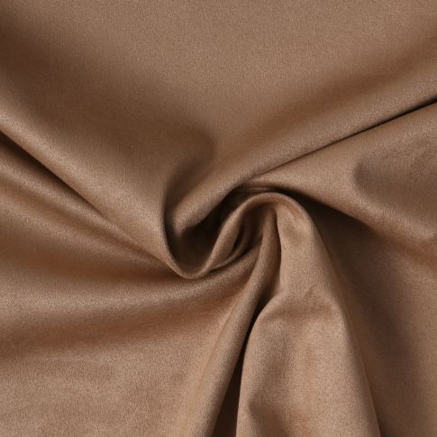 Tissu Suédine extensible  Elora aspect daim uni Beige