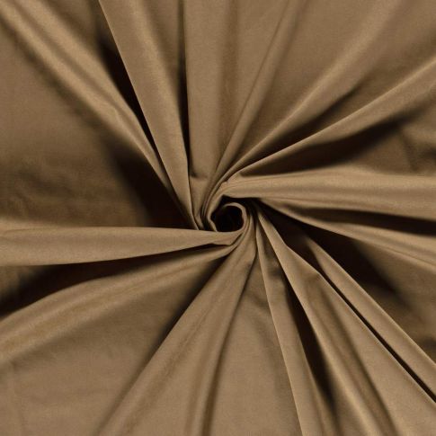 Tissu Suédine extensible  Elora aspect daim uni Camel