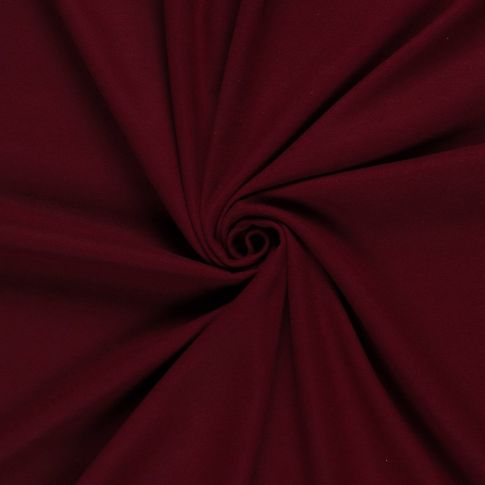 Tissu Drap de manteau  Cœur de Laine uni Bordeaux