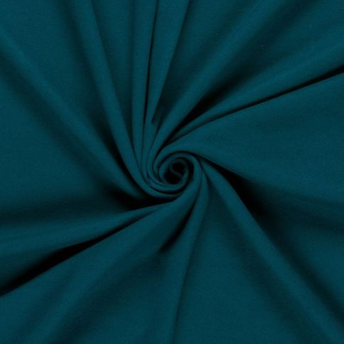 Tissu Drap de manteau Coeur de Laine uni  Bleu canard