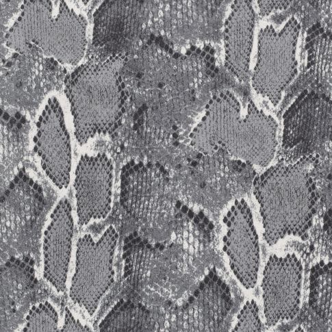 Tissu Suédine extensible Snake sur fond Gris