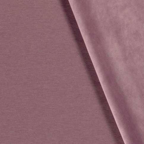 Tissu Jersey Polyviscose envers velours tout doux Vieux rose