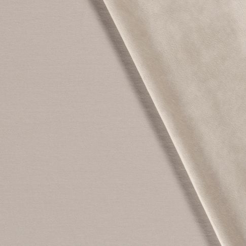 Tissu Jersey Polyviscose envers velours tout doux Beige