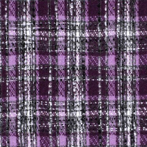 Tissu Jacquard épais Carreaux sur fond Violet