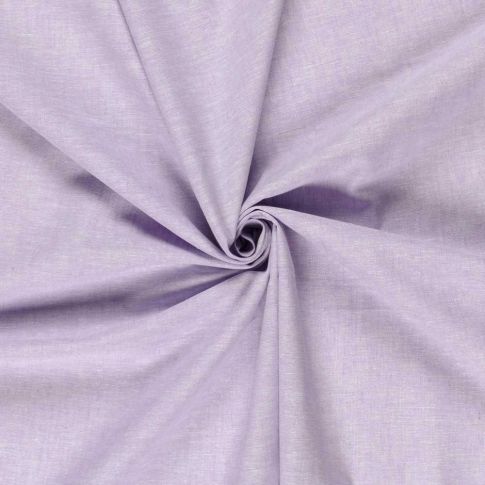 Tissu Lin et coton uni Verona Lilas
