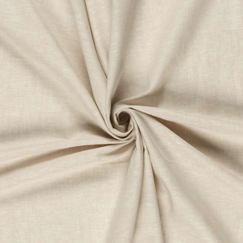 Tissu Chambray Lin coton Maestro sur fond Beige chiné