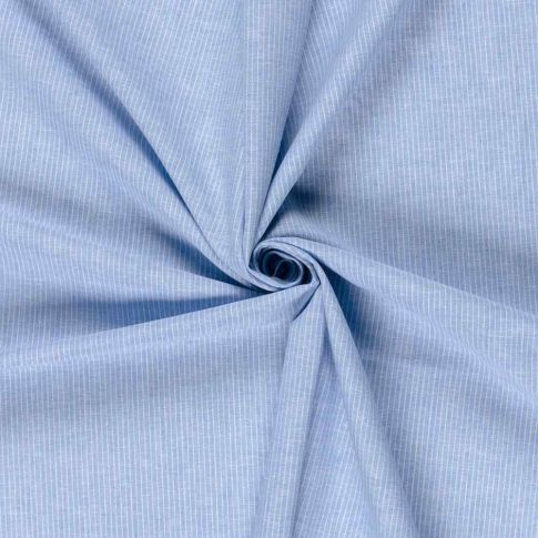 Tissu chambray coton uni Siena Bleu clair