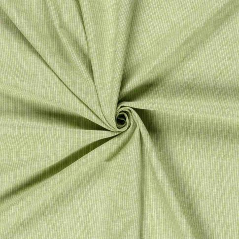 Tissu chambray coton uni Siena Vert citron