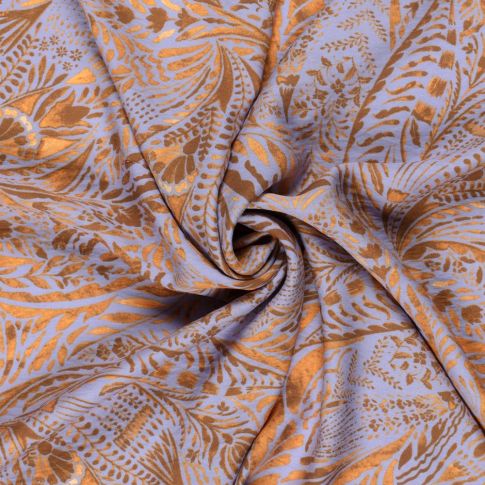 Tissu Crêpe de Viscose Luka sur fond Parme