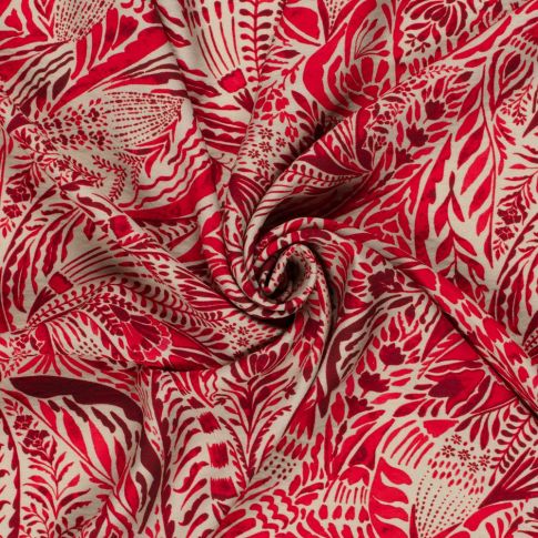 Tissu Crêpe de Viscose Luka sur fond Beige