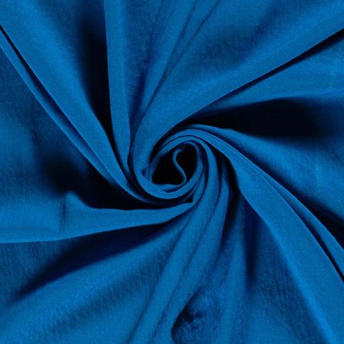 Tissu Viscose Bubble légèrement extensible uni Bleu roi