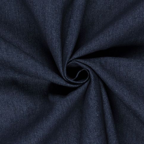 Tissu Denim Coton extensible uni Bleu jean