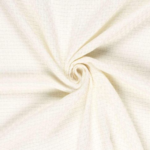 Tissu Tweed Charlotte uni Blanc cassé