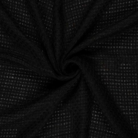 Tissu Tweed Charlotte uni Noir