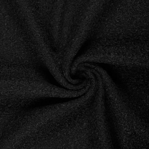 Tissu  Bouclette Astrid Uni Noir