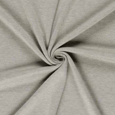 Tissu Jersey Viscose chiné sur fond Gris perle