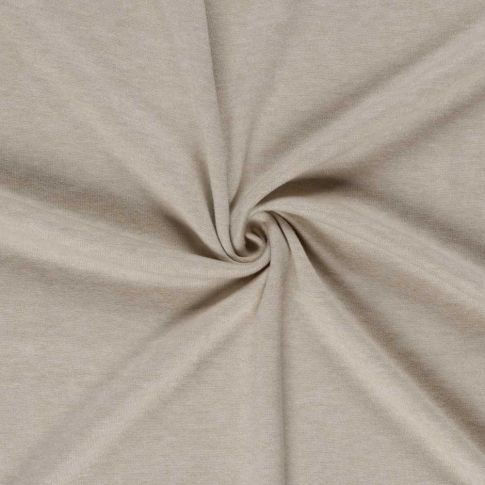 Tissu Jersey Viscose chiné sur fond Beige sable