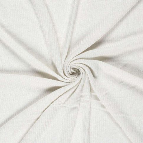 Tissu Maille côtelé Céliane uni  pailleté  Blanc