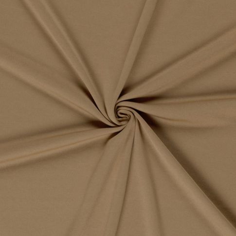 Tissu Jersey maille lourde Stefi gratté uni Camel
