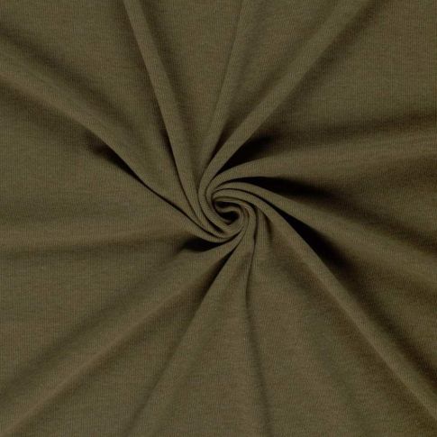 Tissu Jersey maille lourde Stefi gratté uni Gris souris