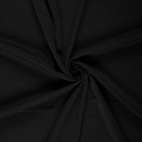 Tissu jersey crêpe uni Melissa Noir