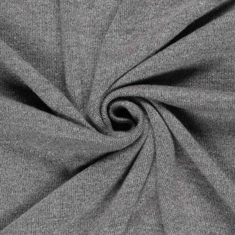 Tissu Maille  Lurex pailleté Nora uni Gris