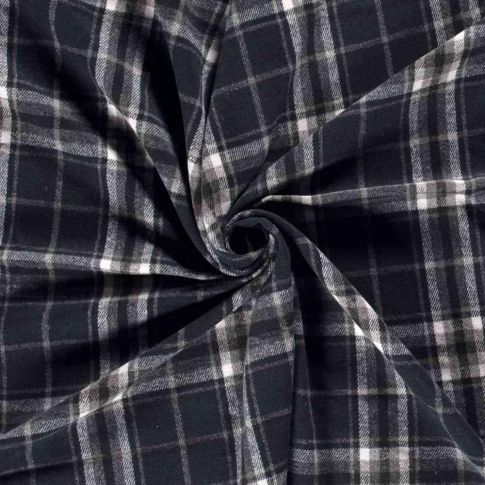 Tissu Jacquard brossé Joseph Carreaux sur fond Bleu marine