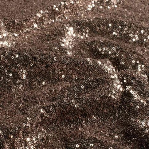 Tissu Sequins Galaxia extensible uni Bronze