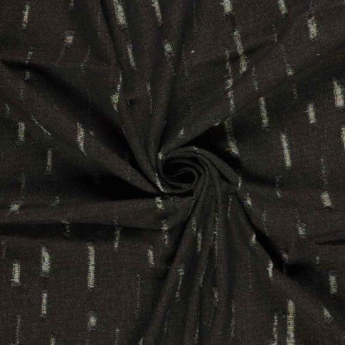 Tissu Jean Denim déchirures fils multicolore sur fond Noir