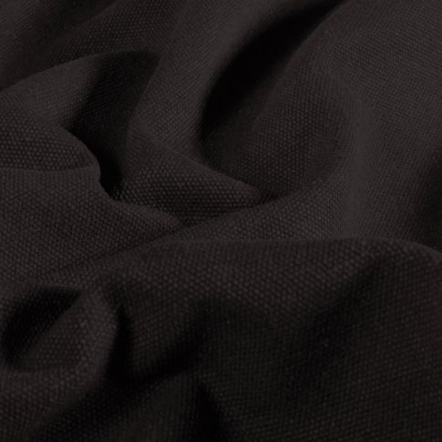 Tissu Toile Canvas d'ameublement uni Noir