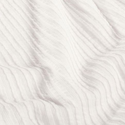 Tissu Jersey Bord Côte stretch Romy uni Blanc cassé