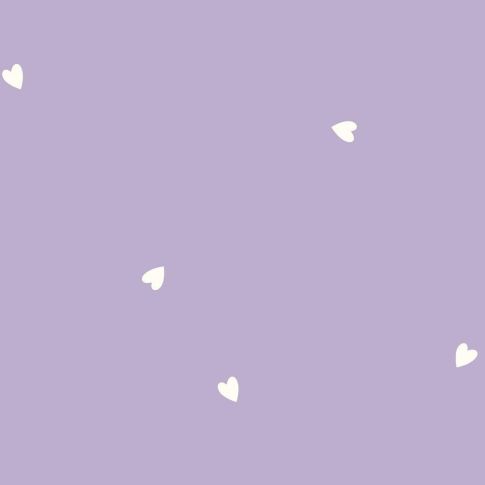 Tissu Popeline de Coton Celeste Petits coeurs blancs sur fond Lilas