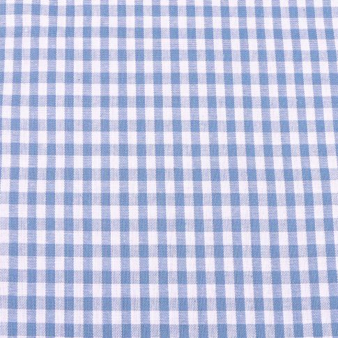 Tissu Vichy Petits carreaux 5 mm Bleu ancien - Coupon de 3 mètres