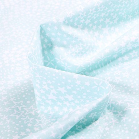 Tissu Coton imprimé Arty Anggun sur fond Vert menthe