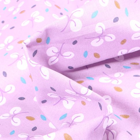 Tissu Coton imprimé Arty Bulhup sur fond Lilas