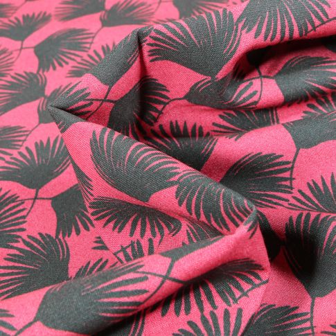 Tissu Viscose Comea sur fond Rose