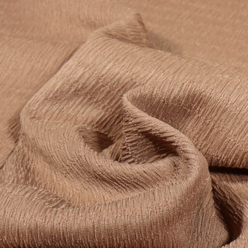 Tissu Crépon Teinture extensible uni Cappuccino