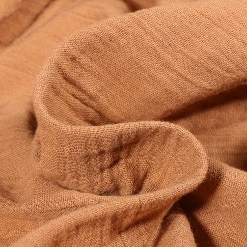 Tissu Double gaze grande largeur uni Camel