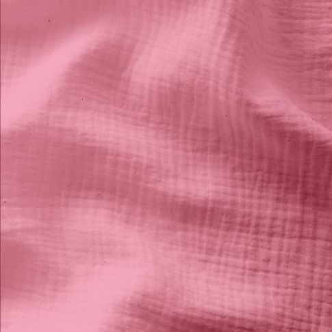 Tissu Double gaze uni Rose bonbon