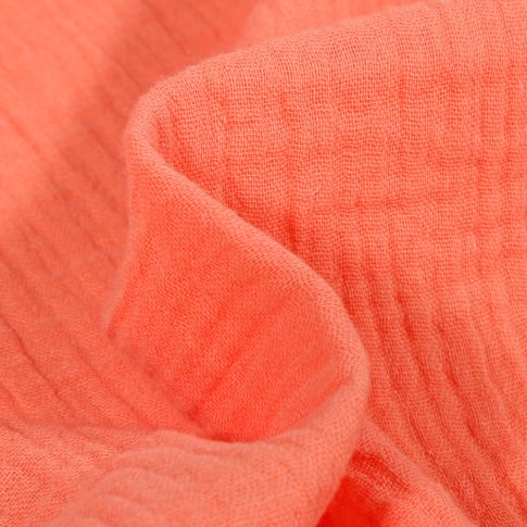 Tissu Double gaze de coton uni Melon