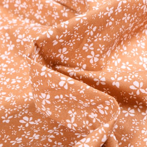 Tissu Coton imprimé Arty Difatty sur fond Camel
