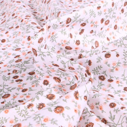 Tissu Coton imprimé Arty Eleoni sur fond Blanc
