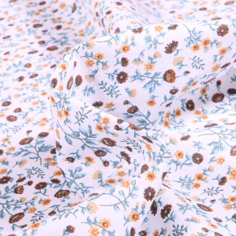 Tissu Coton imprimé Arty Eleoni sur fond Blanc cassé