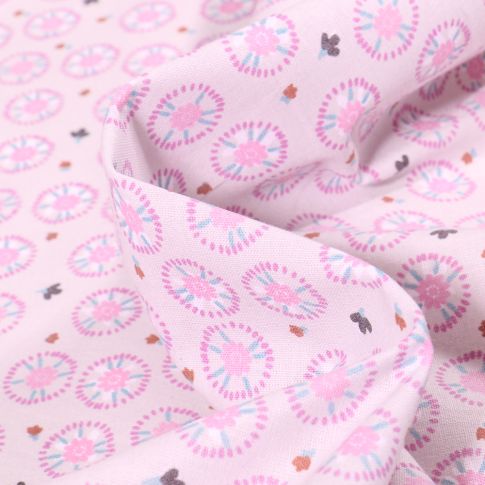 Tissu Coton imprimé Arty Elyna sur fond Gris
