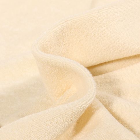 Tissu Jersey Velours Eponge Lua Ecru