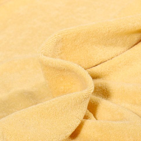 Tissu Jersey Velours Eponge Lua Jaune pastel